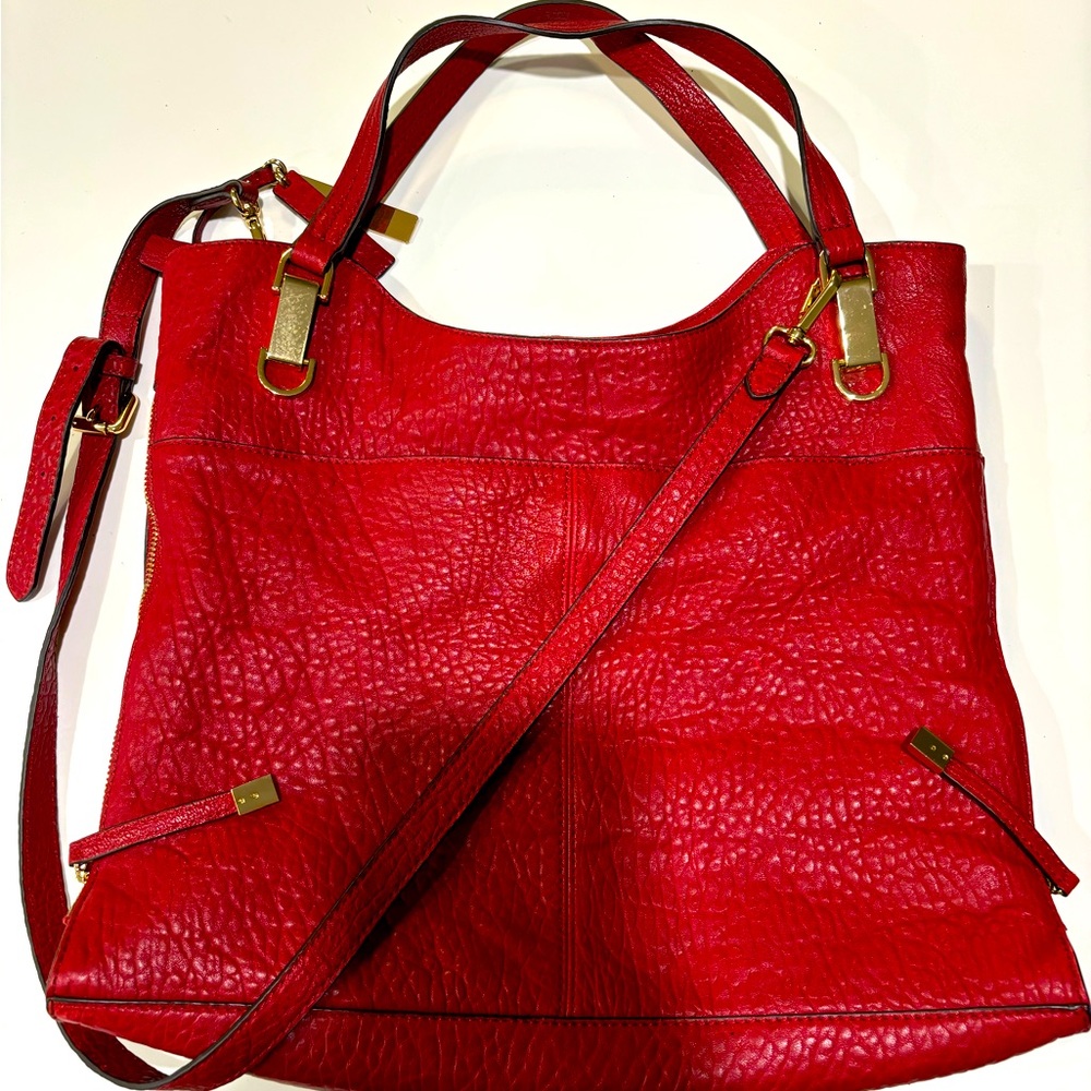 Vince Camuto Leather Eliza Tote Pepperberry Red Bag
